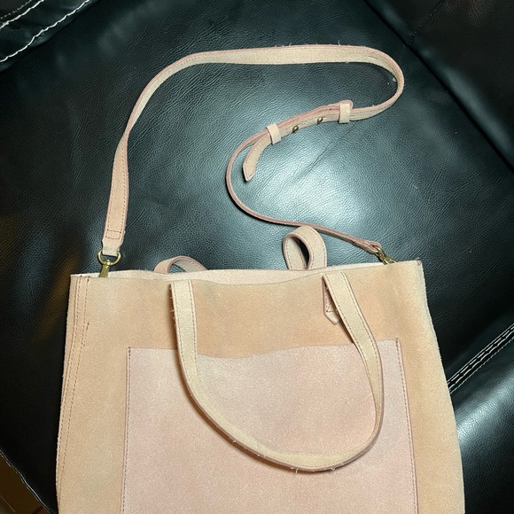 Preloved Madewell The Suade Medium Transport Tote Bag in Dusty Clay - Picture 4 of 9